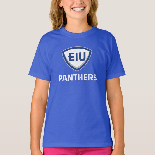 イリノイ州東部のPanthers Shield & Wordmarkロゴ Tシャツ (正面)