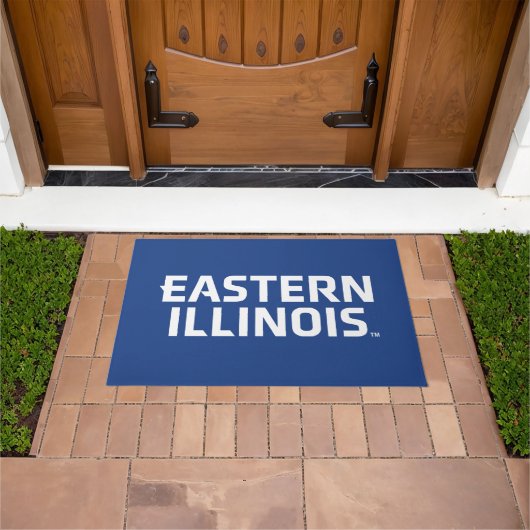イリノイ州東部ワードマークロゴ ドアマット (室外)