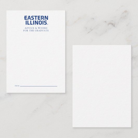 イリノイ州東部ワードマークロゴ ノートカード (正面/裏面)