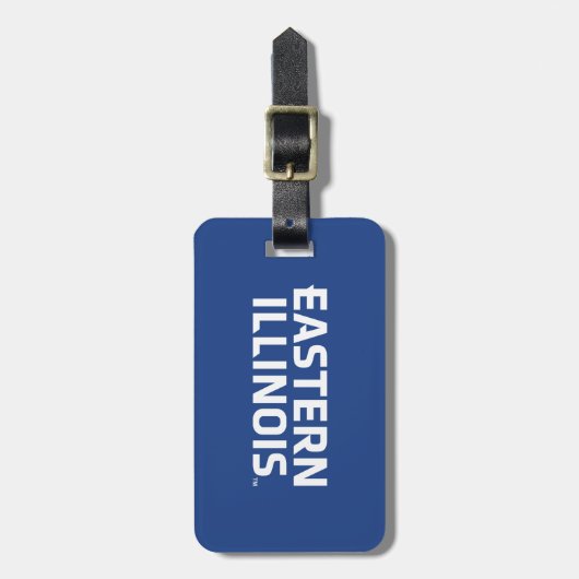 イリノイ州東部ワードマークロゴ ラゲッジタグ (正面縦)