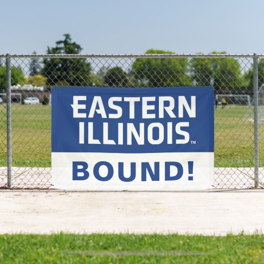 イリノイ州東部ワードマークロゴ 横断幕 (インサイチュ)