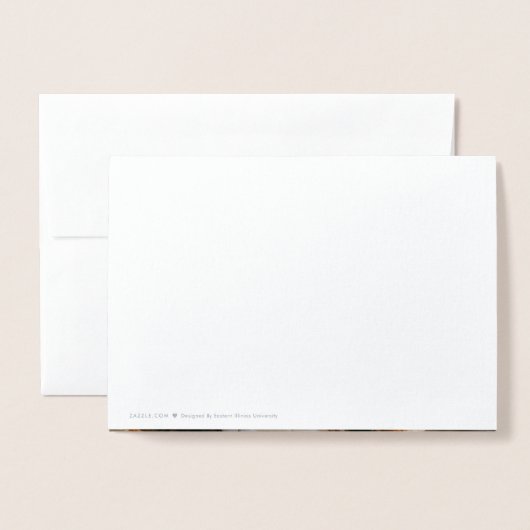 イリノイ州東部ワードマークロゴ 箔カード (裏面封筒付き)