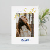 イリノイ州東部ワードマークロゴ 箔招待状 (立ち正面)