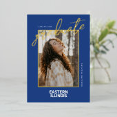 イリノイ州東部ワードマークロゴ 箔招待状 (立ち正面)