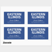 イリノイ州東部ワードマークロゴ 長方形シール (シート)