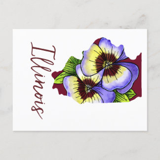 イリノイ州花 ポストカード