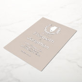 イリノイ州行き先結婚式 箔招待状 (回転した状態)