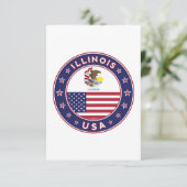 イリノイ州、イリノイ州Tシャツ、イリノイ州のステッカー カード (スタンド正面)