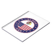 イリノイ州、イリノイ州Tシャツ、イリノイ州のステッカー ノートブック (左側)