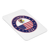 イリノイ州、イリノイ州Tシャツ、イリノイ州のステッカー マグネット (右側)