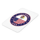 イリノイ州、イリノイ州Tシャツ、イリノイ州のステッカー マグネット (左側)