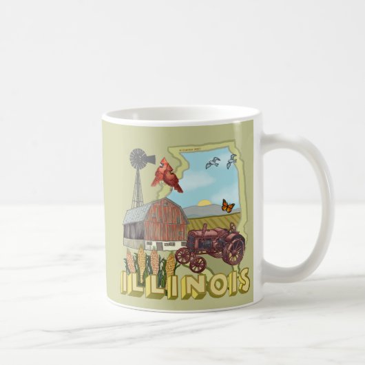 イリノイ州 コーヒーマグカップ (右)