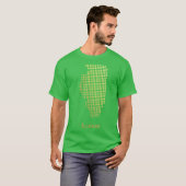 イリノイ州 ゴールドドット マップ Tシャツ (正面フル)