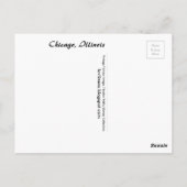 イリノイ州、シカゴからのご挨拶 ポストカード (裏面)