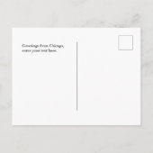 イリノイ州 シカゴ市. オリジナルテキスト ポストカード (裏面)
