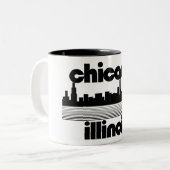 イリノイ州，シカゴ ツートーンマグカップ (正面左)