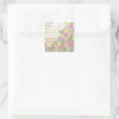 イリノイ州・ミズーリの地図 スクエアシール (バッグ)