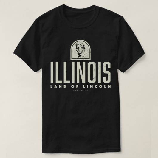 イリノイ州 リンカーンの地タン Tシャツ (デザイン正面)