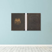 イリノイ州，州地図 キャンバスプリント (インサイチュ (ウッドフロア))