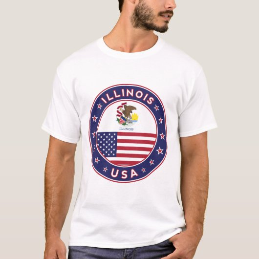 イリノイ州,米国州,イリノイ州Tシャツ Tシャツ (正面)