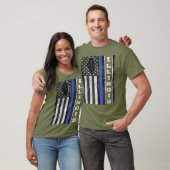 イリノイ州 薄い青い線 警察週間 アメリカ国旗 警官 Tシャツ (ユニセックス)