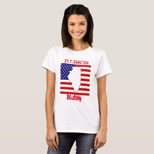 イリノイ州 Tシャツ (正面フル)