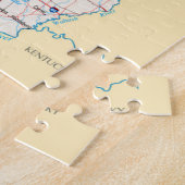 イリノイ旅行先の地図 ジグソーパズル (側面)