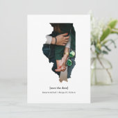 イリノイ日付写真カードの保存 セーブザデート (スタンド正面)