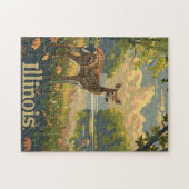 イリノイ白尾鹿 ジグソーパズル (横)