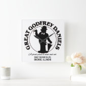 イリノイ素晴らし州スキー市ゴドフリー・ダニエル・レストラン スクエア壁時計 (ホーム)