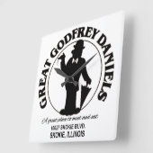 イリノイ素晴らし州スキー市ゴドフリー・ダニエル・レストラン スクエア壁時計 (傾斜)