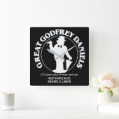 イリノイ素晴らし州スキー市ゴドフリー・ダニエル・レストラン スクエア壁時計 (ホーム)