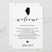 イリノイ結婚州のウェルカムレター&旅程カード プログラム (正面/裏面)