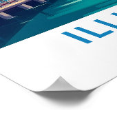 イリノイ統一された州旅行プリント ポスター (角)