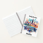 イリノイ芸術的スのスカイラインの景色 ノートブック (内部)