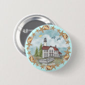 イリノイ貝類灯台ピンボタン 缶バッジ (正面&裏面)
