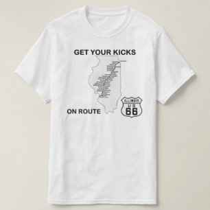 イリノイ蹴ルート66に乗る Tシャツ