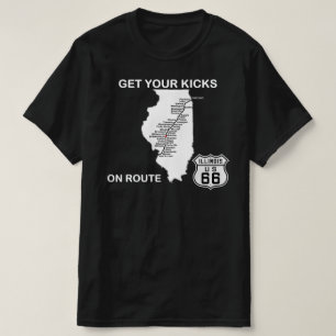 イリノイ蹴ルート66に乗る Tシャツ