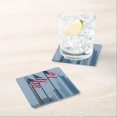 イリノイ、シカゴ。 海軍桟橋、米国は飛行に印を付けます スクエアペーパーコースター (インサイチュ)