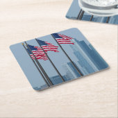 イリノイ、シカゴ。 海軍桟橋、米国は飛行に印を付けます スクエアペーパーコースター (アングル)