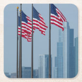 イリノイ、シカゴ。 海軍桟橋、米国は飛行に印を付けます スクエアペーパーコースター (正面)