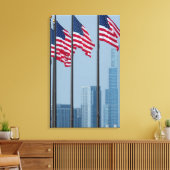 イリノイ、シカゴ。米国海軍ピア飛んでいるー キャンバスプリント (インサイチュ (リビング))