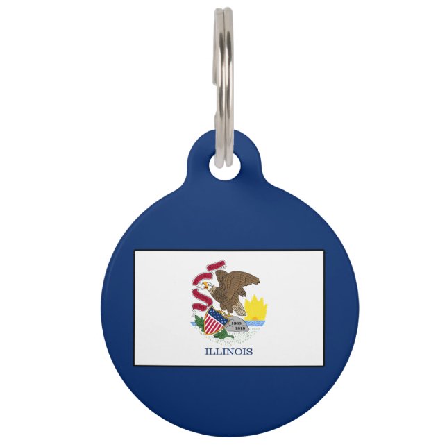 イリノイ ペット　ネームタグ (正面)