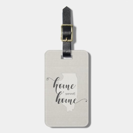 イリノイ – ホームスイートホームバーラップルック ラゲッジタグ (正面縦)
