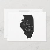 イリノイI Like It Here州状の黒板 ポストカード (正面/裏面)