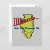 イリノイILモットー~唯一の愚か者は"S"を発音 ポストカード (正面/裏面)