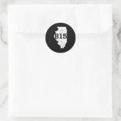 イリノイRockford Jolietエリアコード815中西部 ラウンドシール (バッグ)