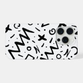 イリモダンガントレトロラインモノグラム iPhoneケース (裏面横)