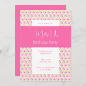 イリュシマカップケーキ1st誕生日パーティー 招待状 (正面/裏面)