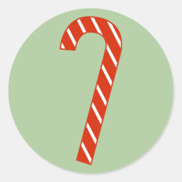 イリュシマクリスマスキャンディ赤と白ーケーン ラウンドシール